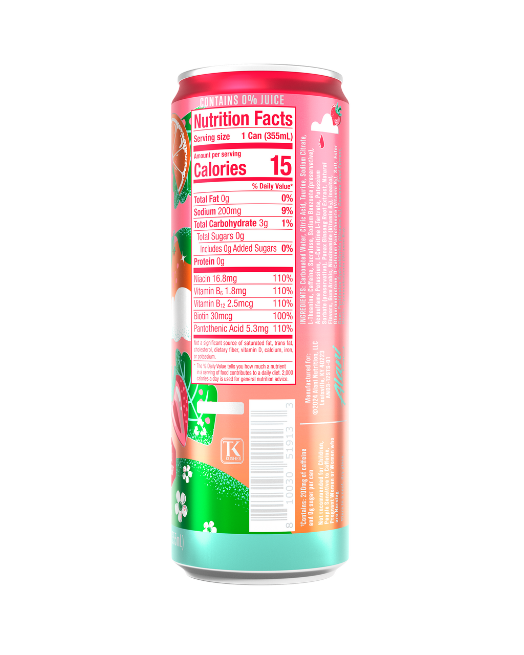 Alani Nu Energy Drink - Strawberry Sunrise C0 - image 3