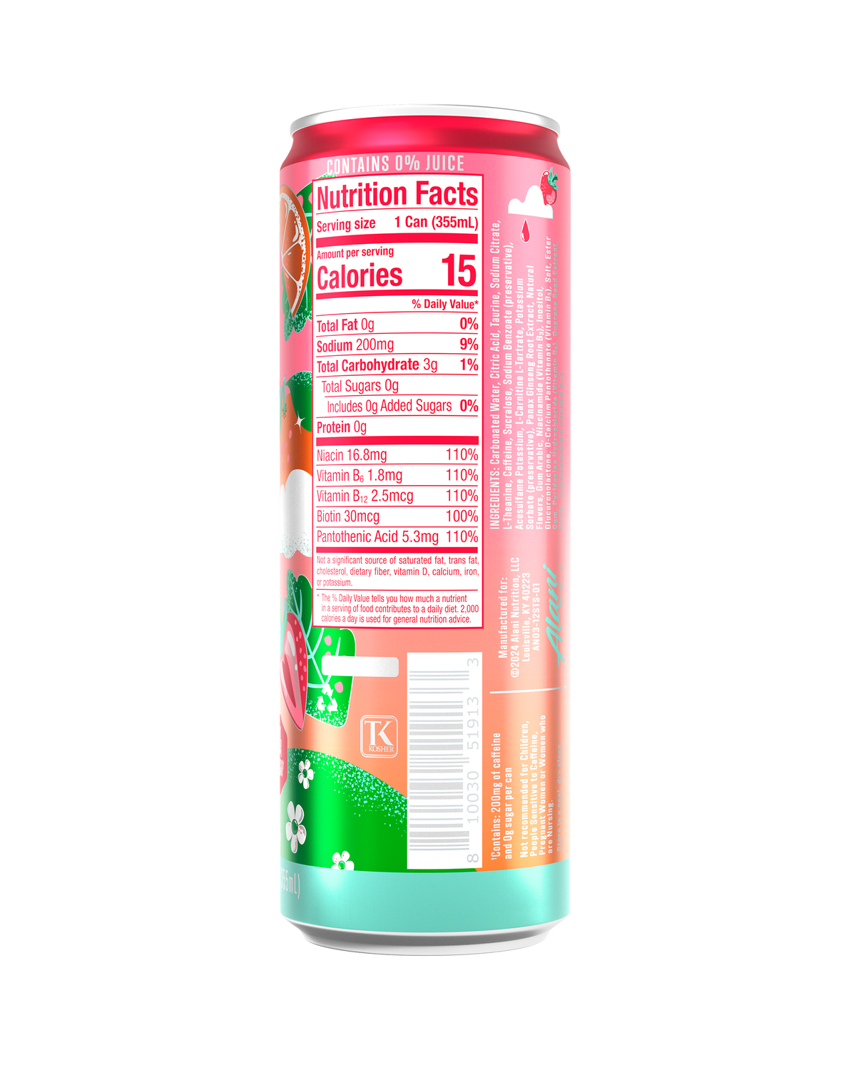 Alani Nu Energy Drink - Strawberry Sunrise C0 - image 3