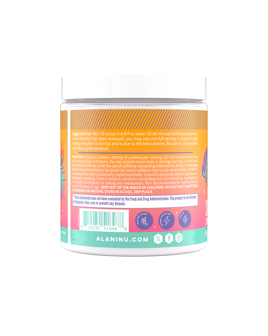Alani Nu Pre-Workout - Orange Kiss M8 - image 3