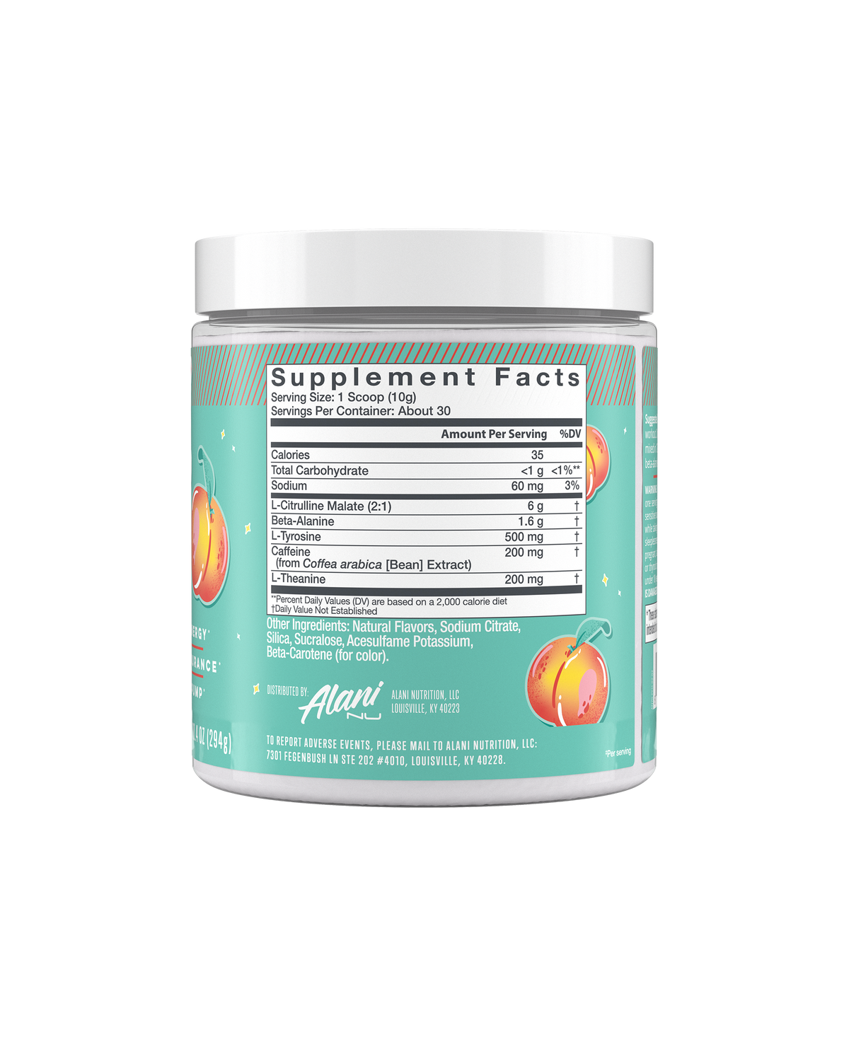 Alani Nu Pre-Workout - Juicy Peach S0 - image 2