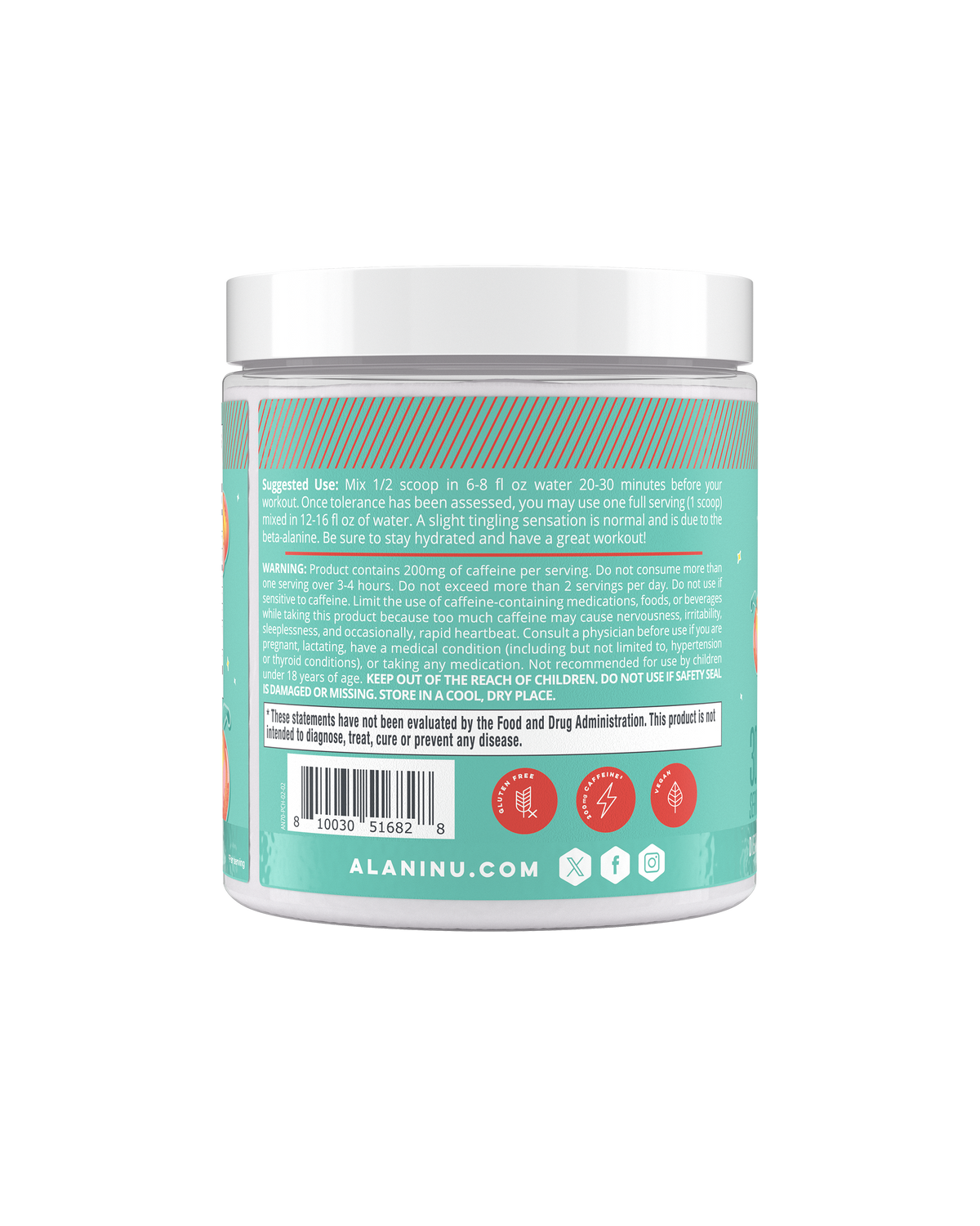 Alani Nu Pre-Workout - Juicy Peach S0 - image 3