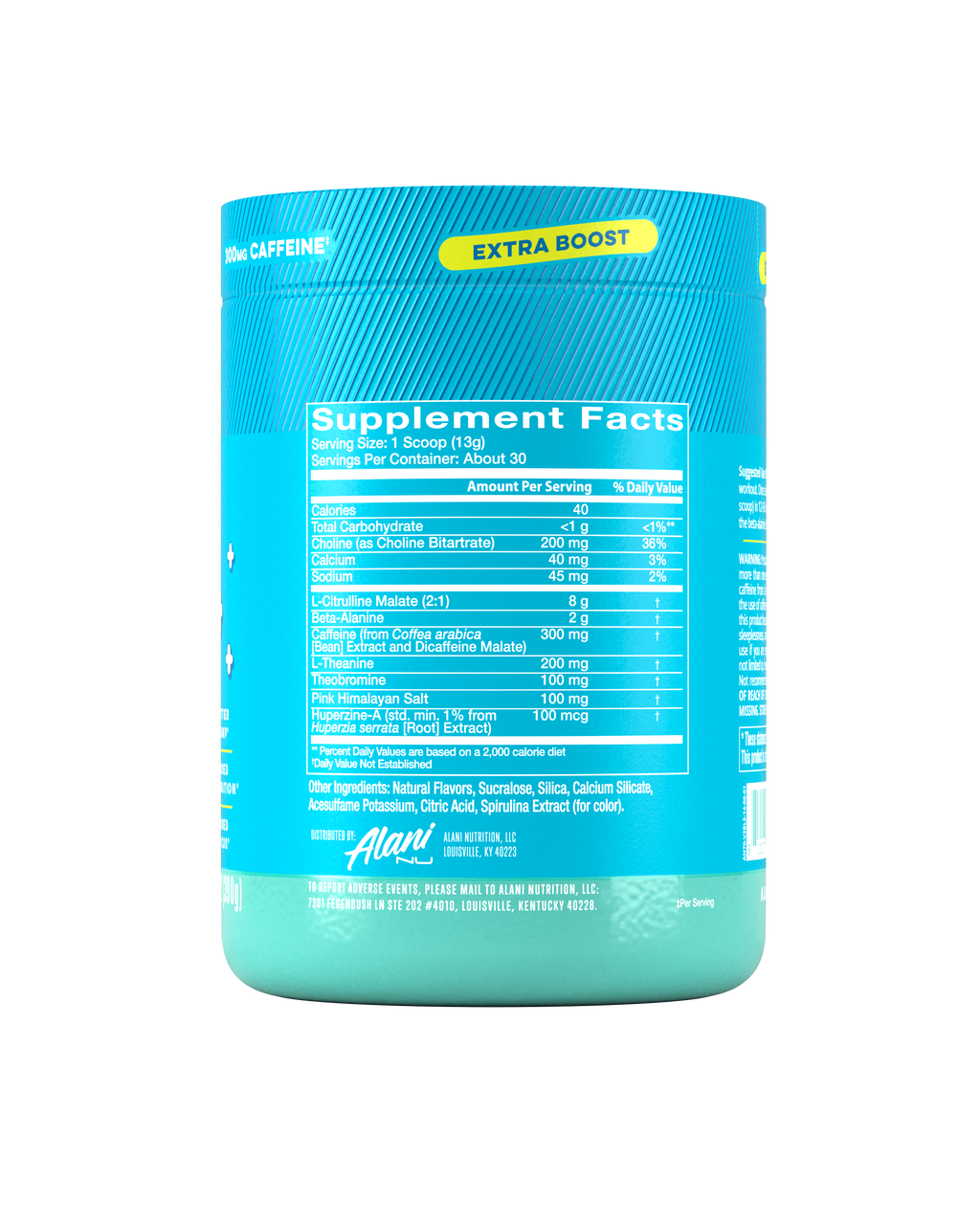 Alani Nu Pre-Workout+ - Blue Slush N0 - image 2