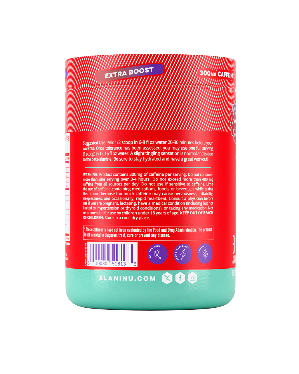 Alani Nu Pre-Workout+ - Cherry Slush U9 - image 3