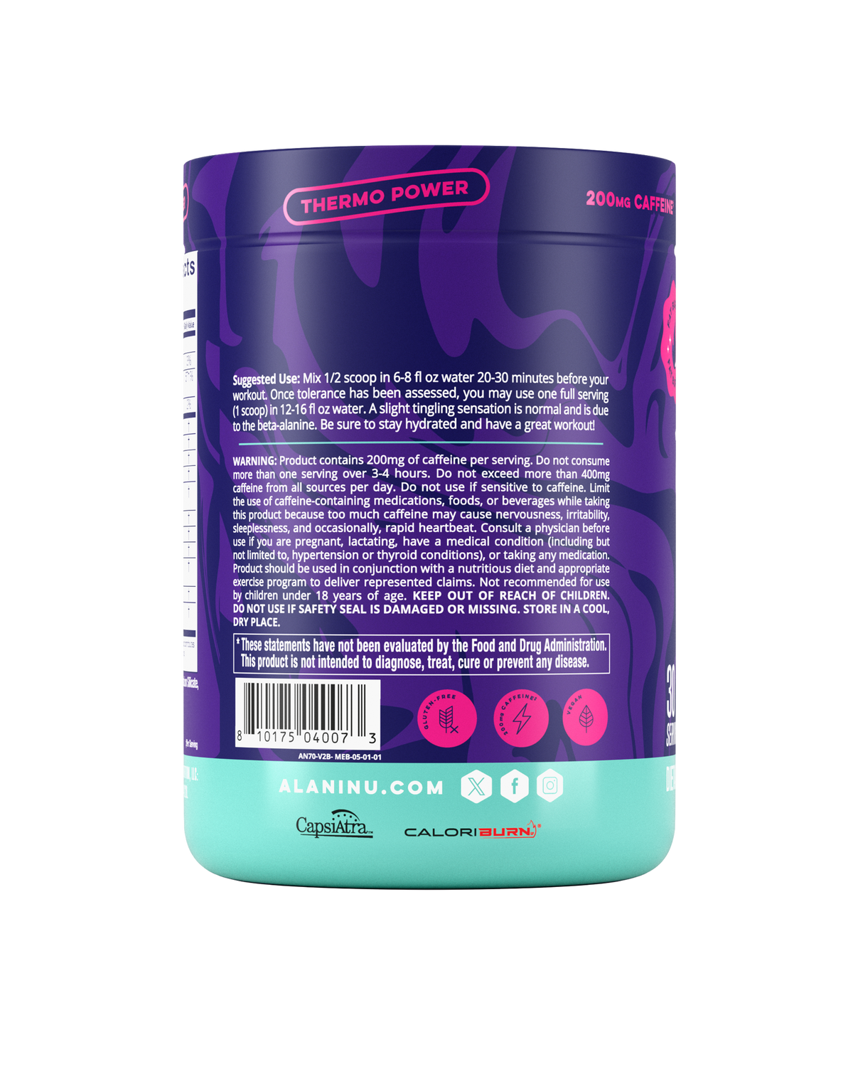 Alani Nu Pre-Workout+ Burn - Melonberry Blast X4 - image 3