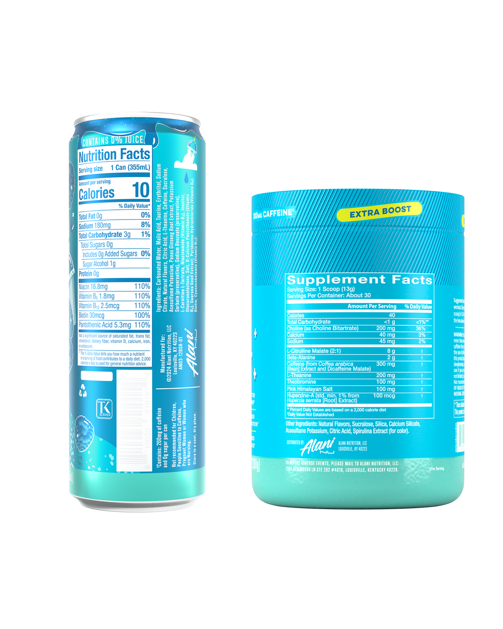 Alani Nu Energy Drink & Pre-Workout+ - Blue Slush A6 - image 3