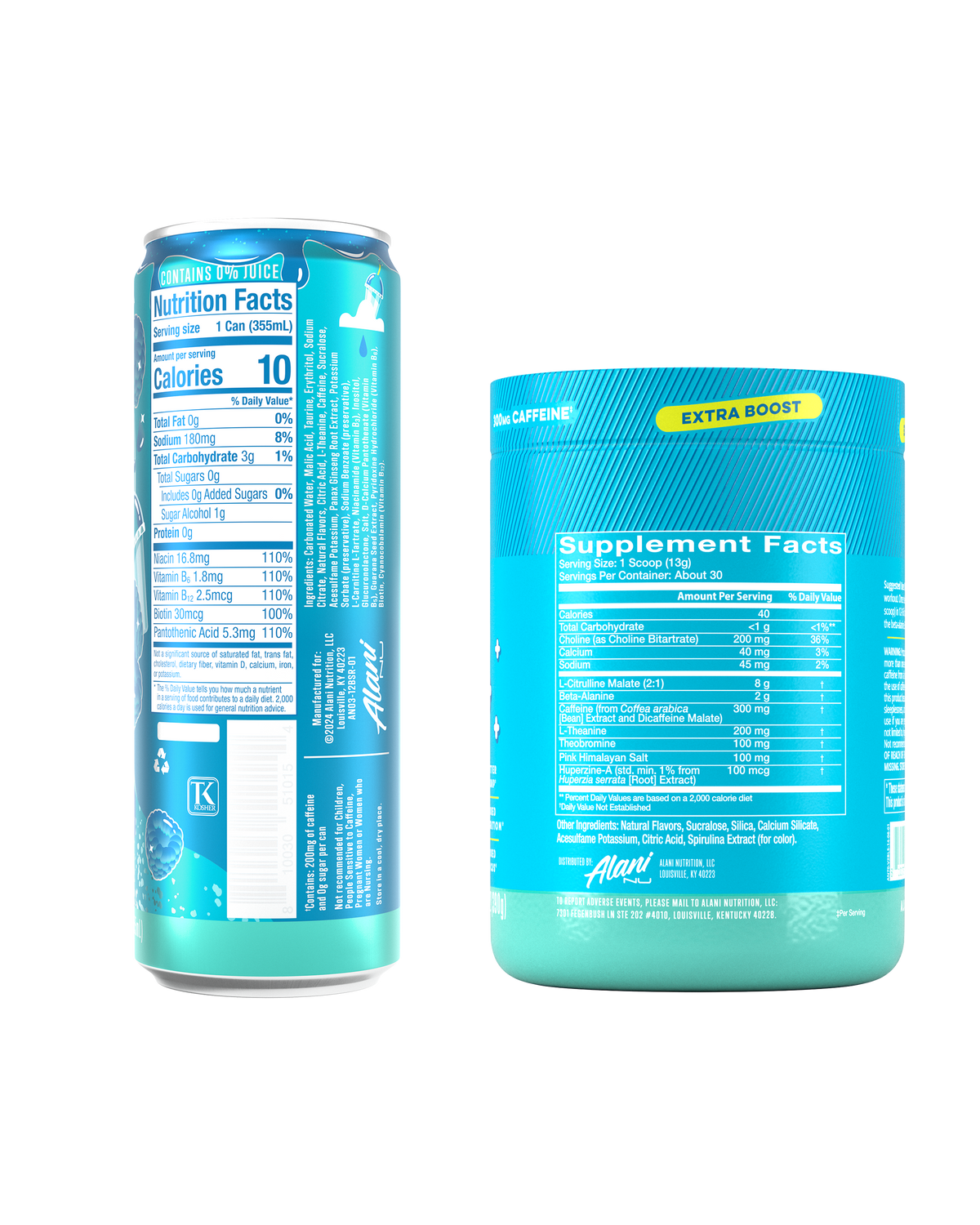 Alani Nu Energy Drink & Pre-Workout+ - Blue Slush A6 - image 3