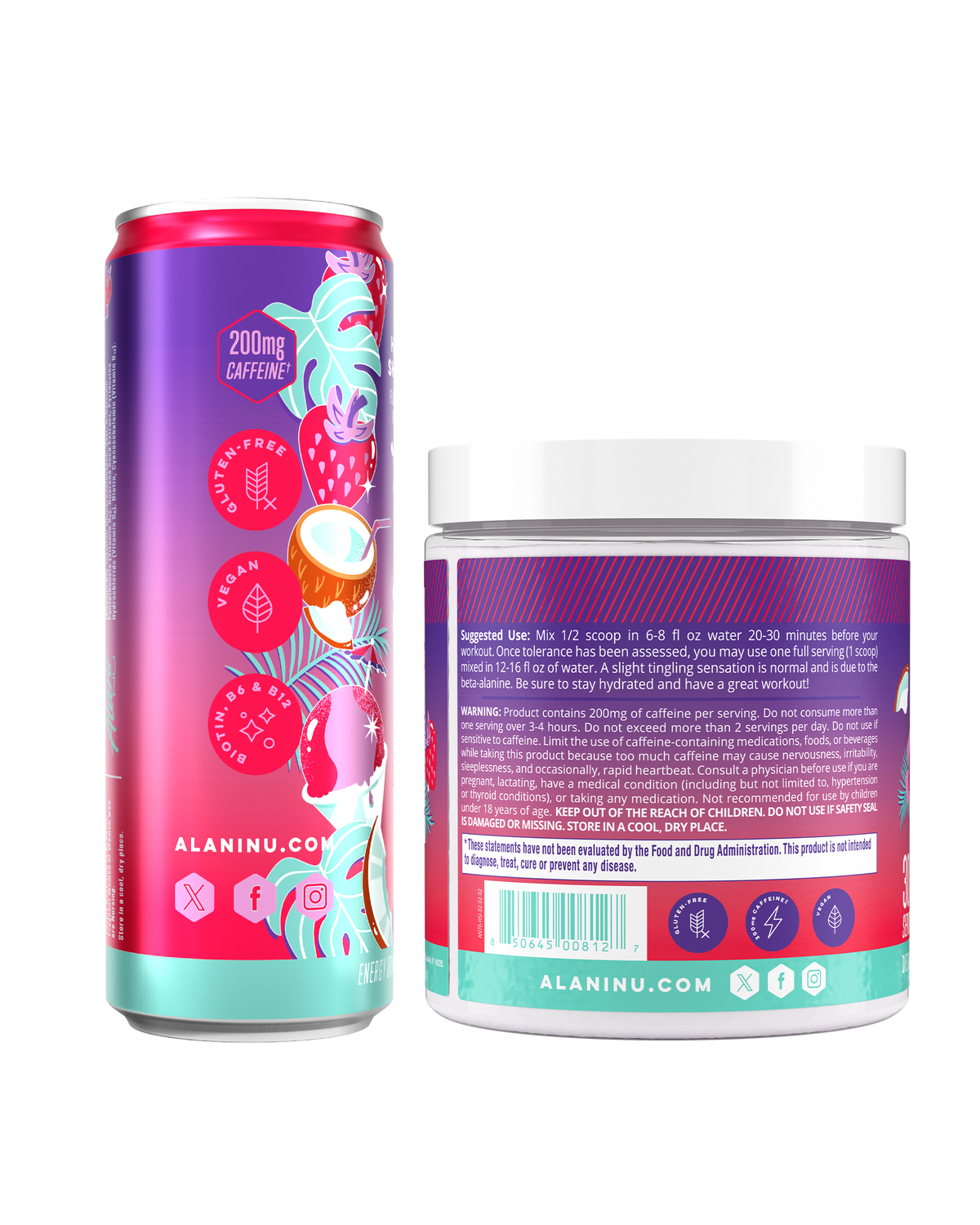 Alani Nu Energy Drink & Pre-Workout - Hawaiian Shaved Ice Y2 - image 2