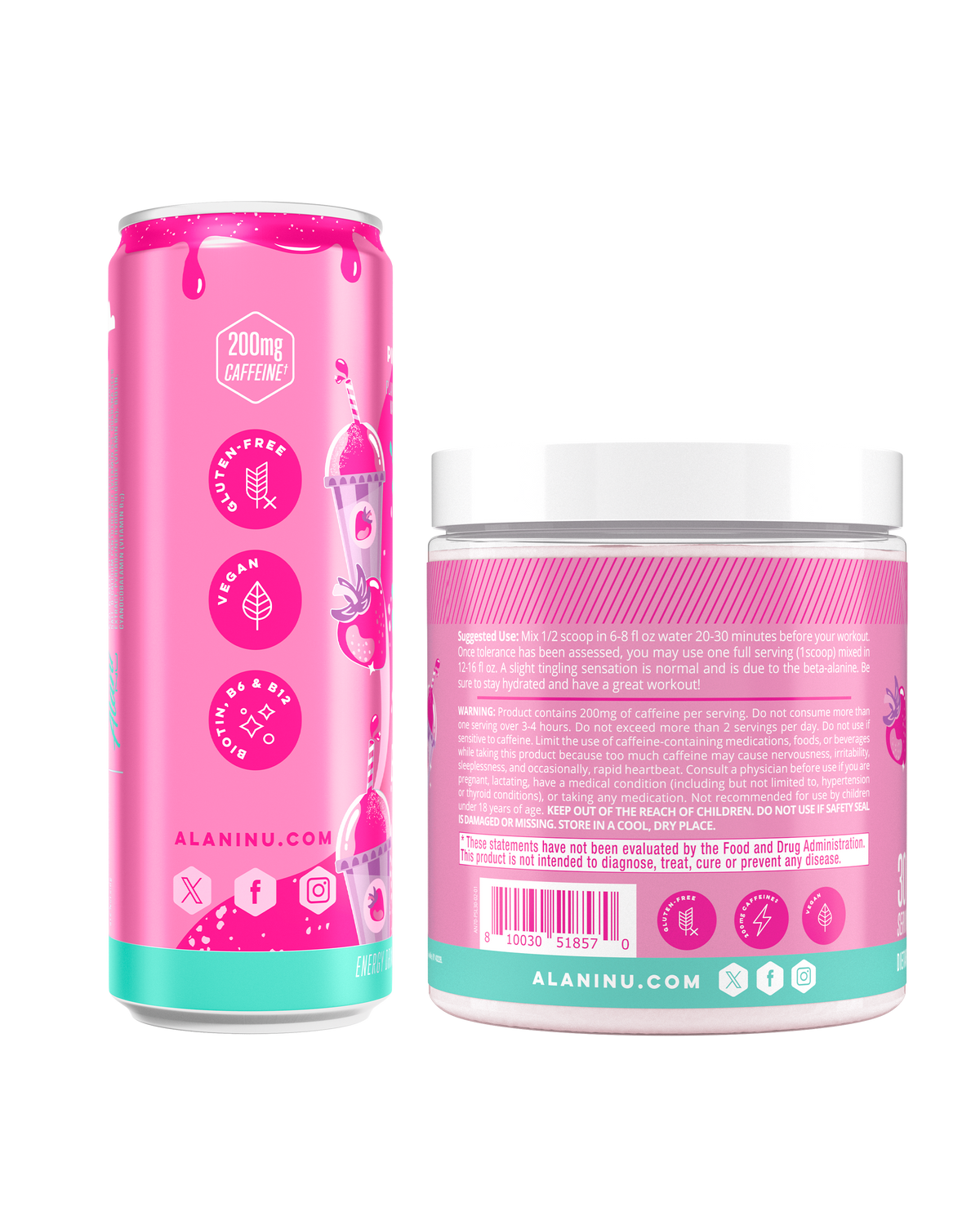 Alani Nu Energy Drink & Pre-Workout - Pink Slush T2 - image 2
