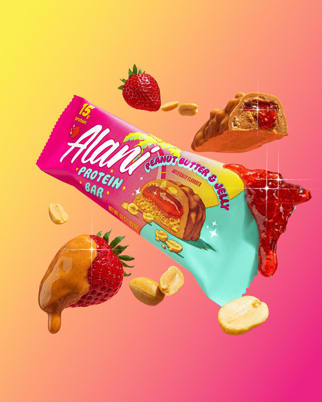 Alani Nu Protein Bar - Peanut Butter & Jelly N4 - image 5