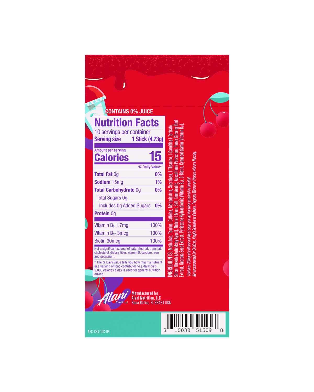 Alani Nu Energy Sticks - Cherry Slush J0 - image 3
