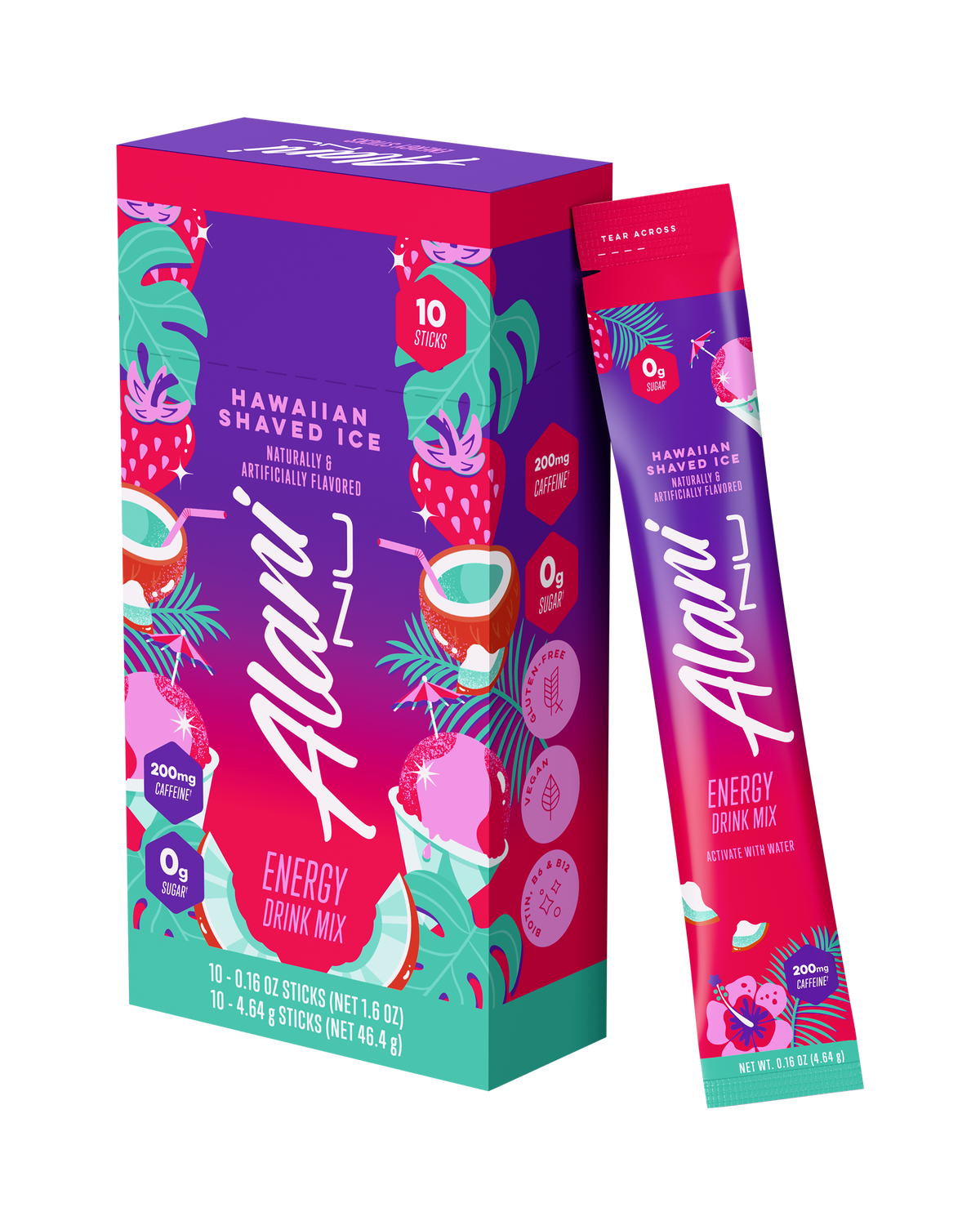 Alani Nu Energy Sticks - Hawaiian Shaved Ice J7 - image 2