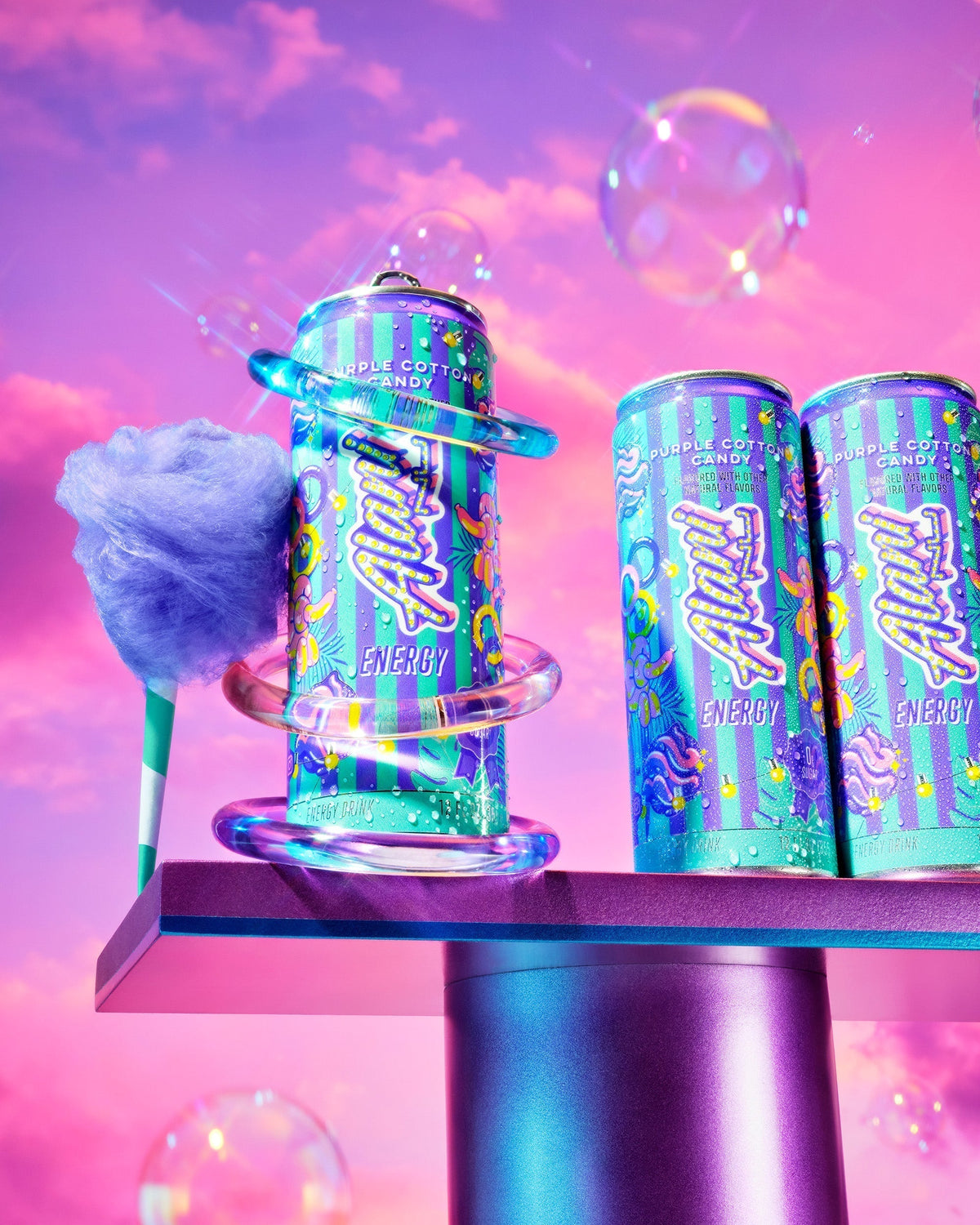 Alani Nu Energy Drink - Purple Cotton Candy N6 - image 5