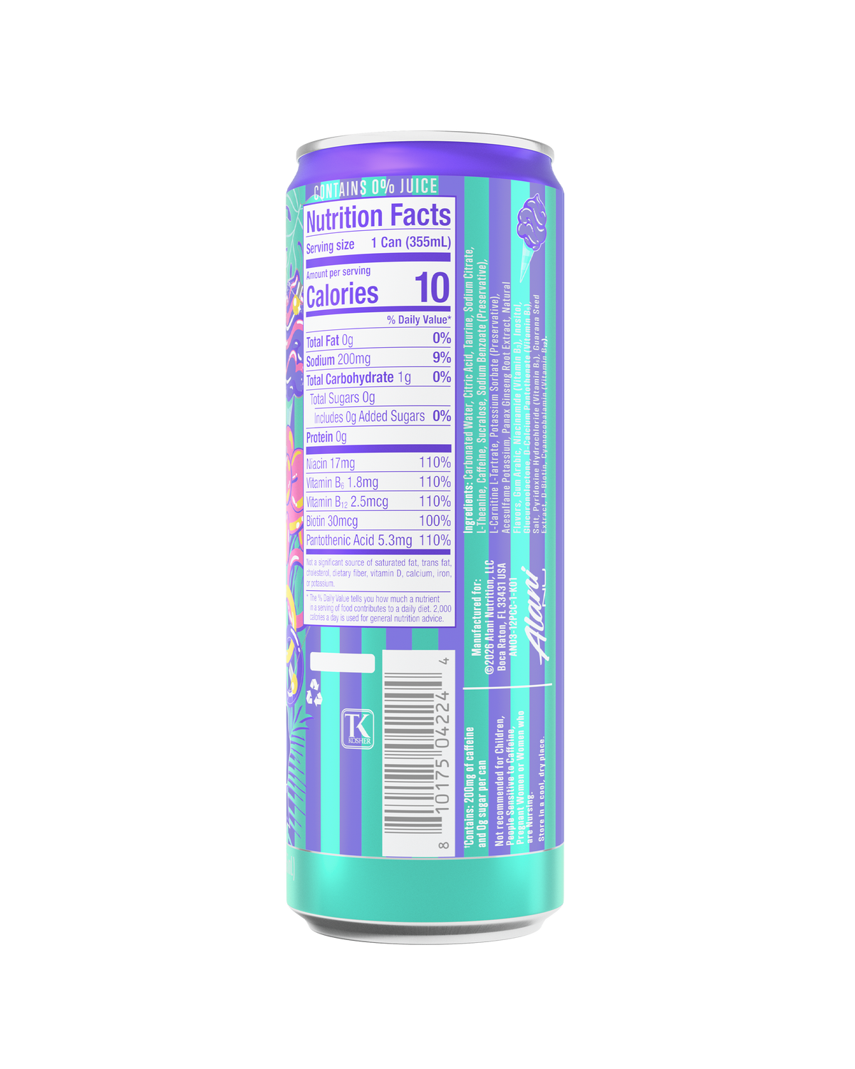 Alani Nu Energy Drink - Purple Cotton Candy N6 - image 3