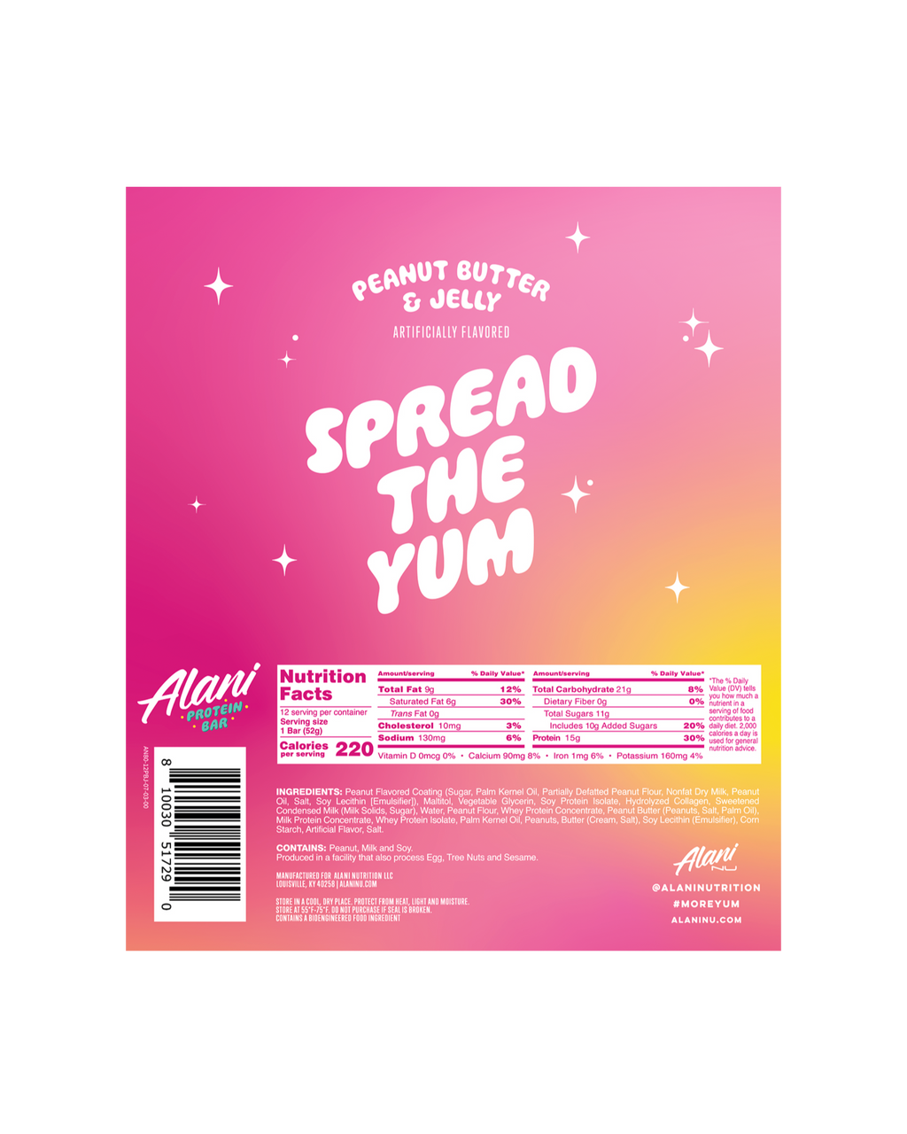 Alani Nu Protein Bar - Peanut Butter & Jelly O2 - image 4