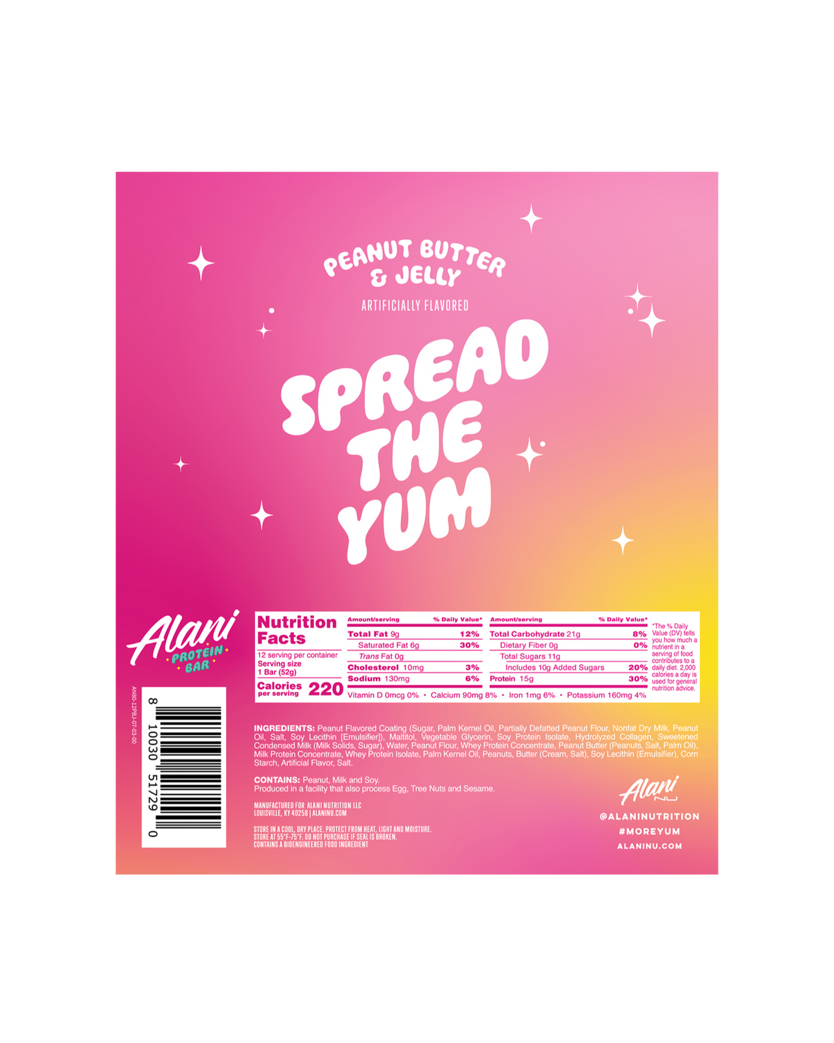 Alani Nu Protein Bar - Peanut Butter & Jelly O2 - image 4